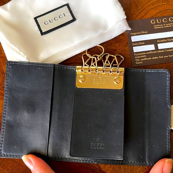 Gucci Icon Signature Key Case Black - Picture 4 of 7